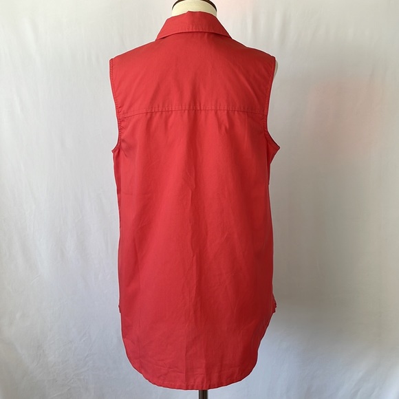 Carhartt Coral Force Ridgefield Button Down Relaxed Fit Sleeveless Shirt - Small - Picture 9 of 16